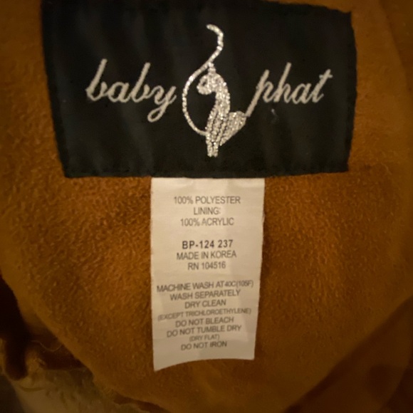 Baby Phat Y2K Faux Shearling Full Length Coat Med - Picture 5 of 12